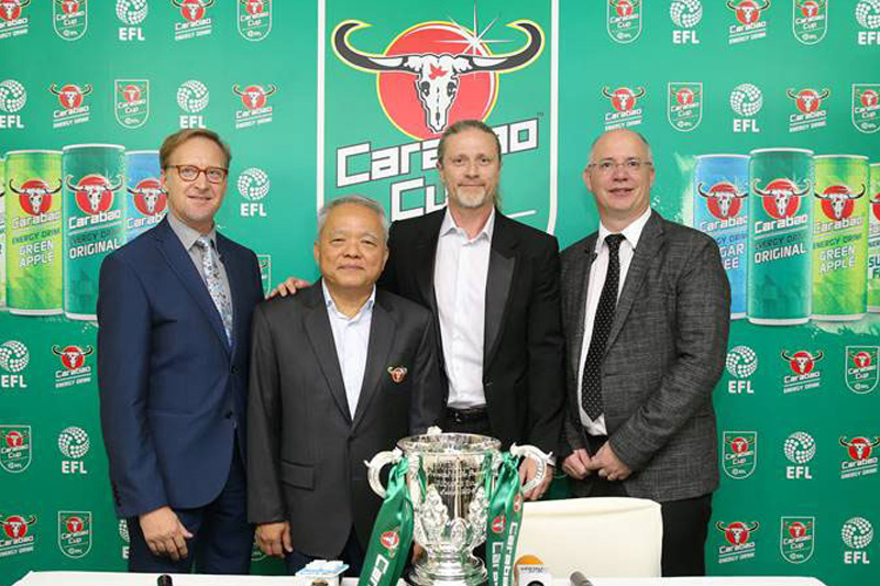 Carabao makes a football history by holding the EFL CUP first-round draw for the 2017/18 season outside England for the first time, to be live-streamed to a global audience in a move to promote the Thai brand internationally through sport marketing